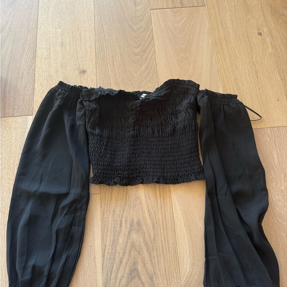 Elegant Black Off-Shoulder Top